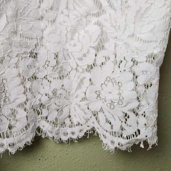 Rachel Zoe White Designer Lace Dress Size 12 - Picture 7 of 11